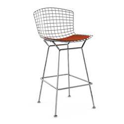 KNOLL tabouret hauteur bar avec coussin BERTOIA