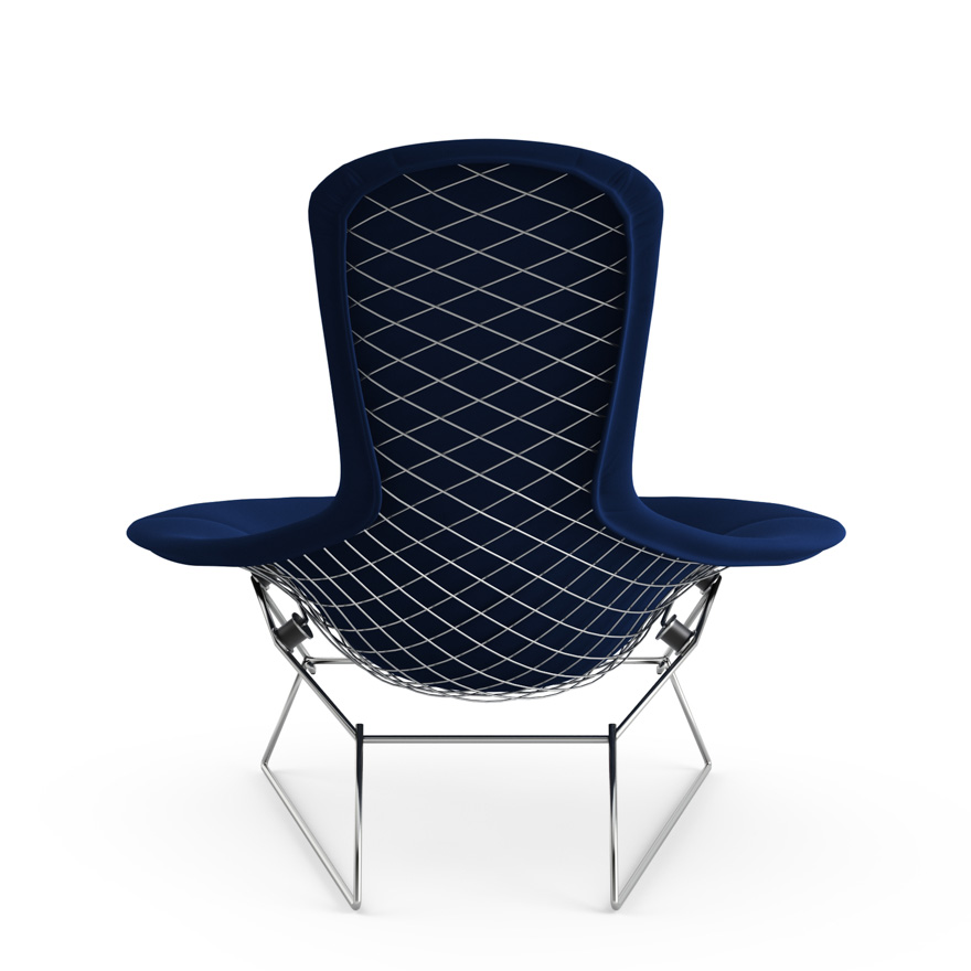 KNOLL fauteuil relax entièrement rembourrée BERTOIA