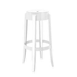 KARTELL tabouret CHARLES GHOST hauteur 75 cm