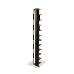 OPINION CIATTI bibliothèque avec éclairage à LED PTOLOMEO LUCE H 160 cm