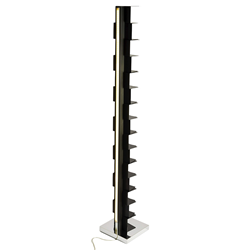 OPINION CIATTI bibliothèque avec éclairage à LED PTOLOMEO LUCE H 215 cm
