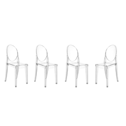 KARTELL set de 4 chaises VICTORIA GHOST