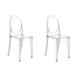 KARTELL set de 2 chaises VICTORIA GHOST