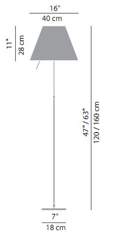 LUCEPLAN lampadaire avec interrupteur ON/OFF COSTANZA D13 t.i.