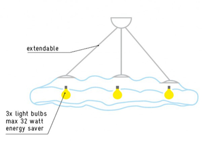 MYYOUR lampe à suspension pour extérieur NEFOS LARGE