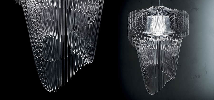 SLAMP lampe à suspension ARIA TRANSPARENT