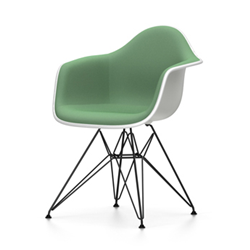 VITRA chaise fauteuil avec rembourrage total et base noire Eames Plastic Armchair DAR NOUVELLES DIMENSIONS