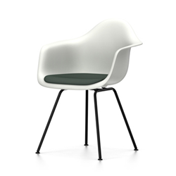 VITRA chaise fauteuil avec coussin et base noire Eames Plastic Armchair DAX NOUVELLES DIMENSIONS