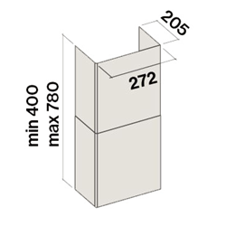 FALMEC cheminée KCTCN.001#B pour hotte murale TAB et TAB A+