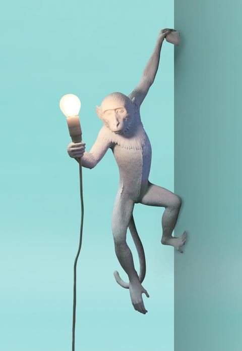 SELETTI lampe murale applique MONKEY LAMP à LED