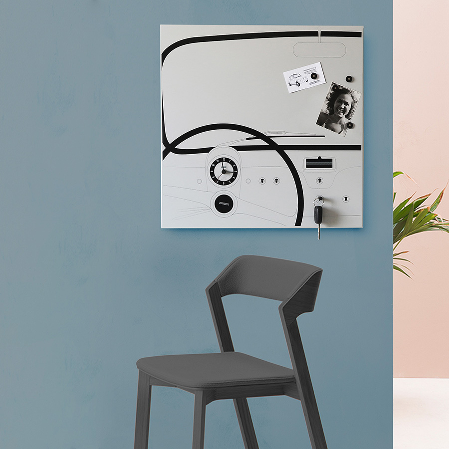 dESIGNoBJECT horloge murale CINQUINO CLOCK ORGANIZER