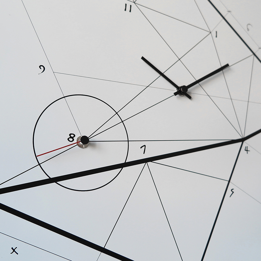 dESIGNoBJECT horloge murale TIME LINE