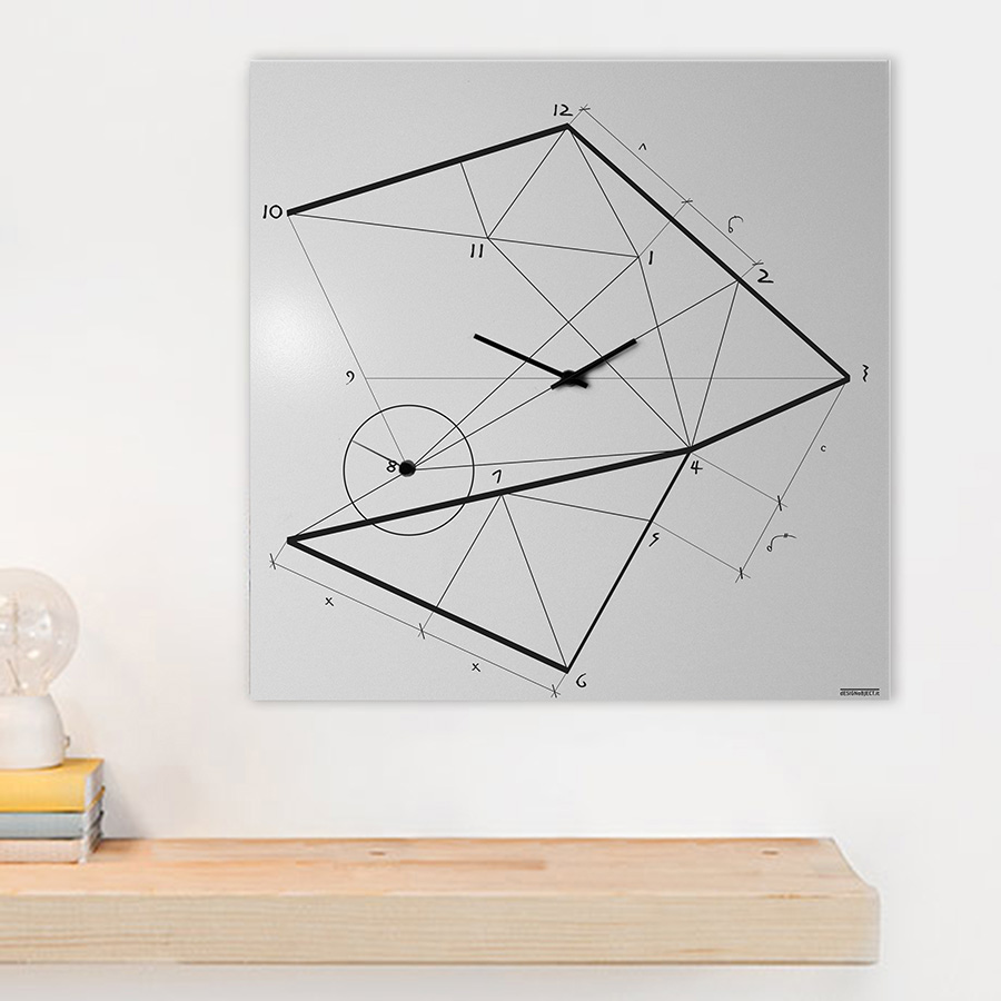 dESIGNoBJECT horloge murale TIME LINE