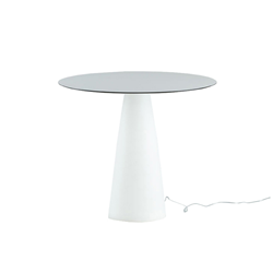 SLIDE petite table lumineux avec plateau rond HOPLÀ