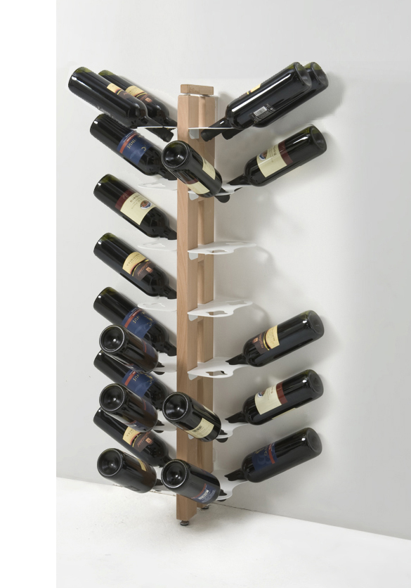 LE ZIE DI MILANO porte-bouteilles sur pied double face fixé au mur ZIA GAIA