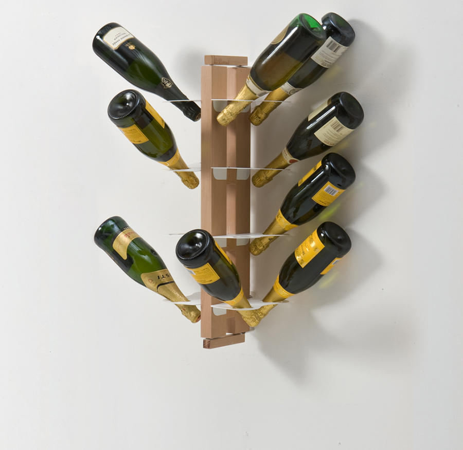 LE ZIE DI MILANO porte-bouteilles double face fixé au mur ZIA GAIA