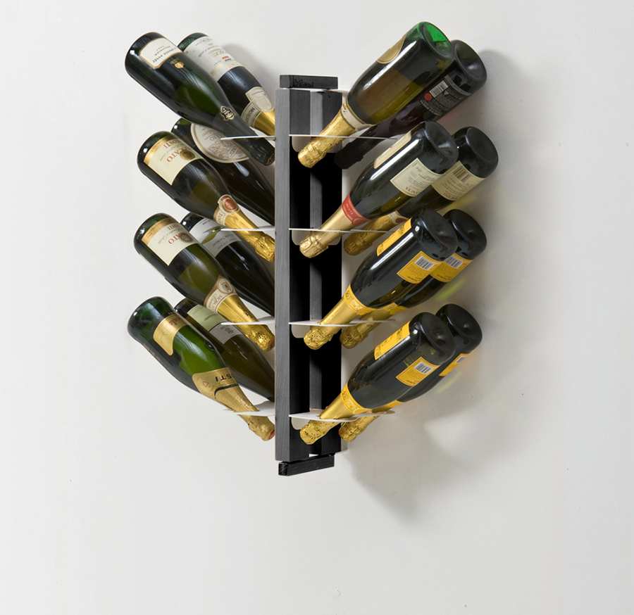 LE ZIE DI MILANO porte-bouteilles double face fixé au mur ZIA GAIA