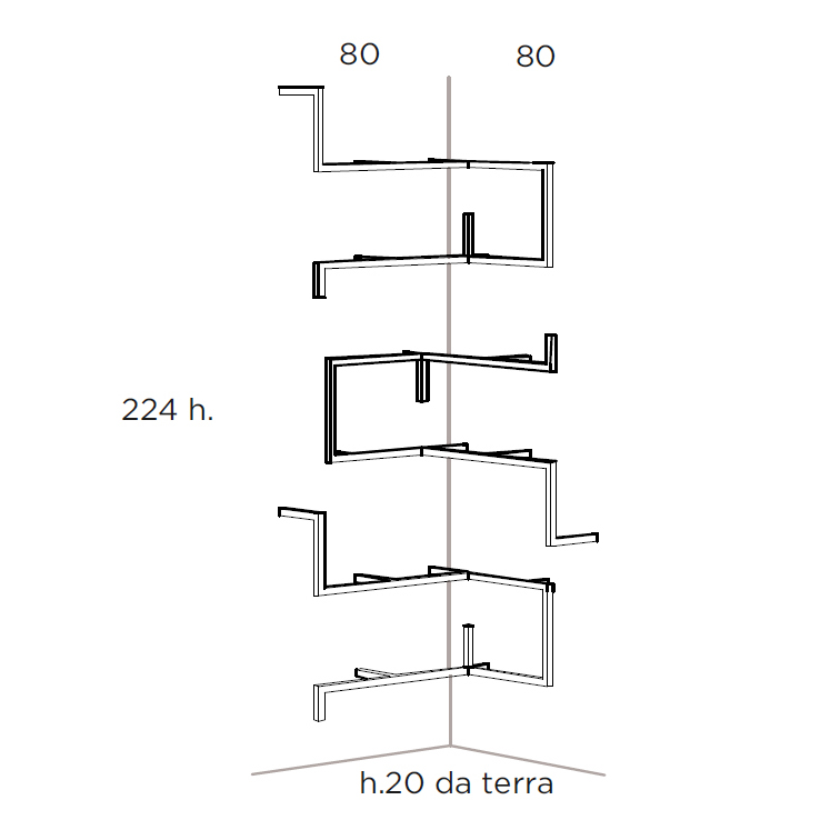 MOGG bibliothèque murale ANTOLOGIA COMPOSITION 1
