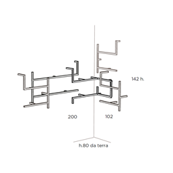 MOGG bibliothèque murale ANTOLOGIA COMPOSITION 2