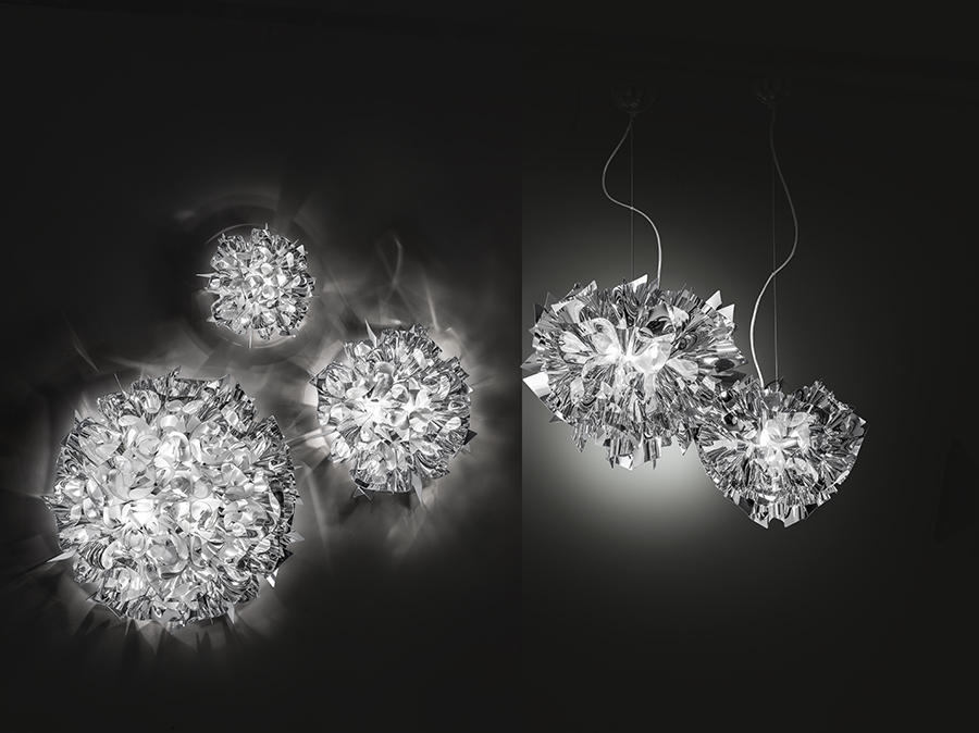 SLAMP lampe à suspension VELI SUSPENSION SILVER