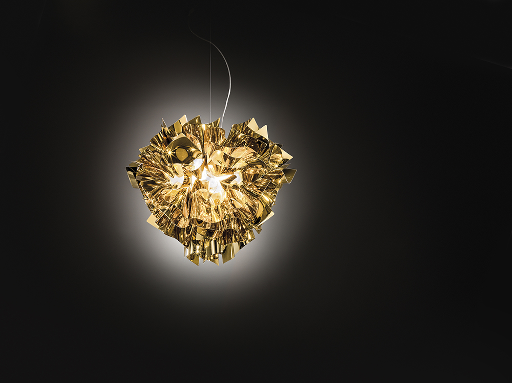 SLAMP lampe à suspension VELI SUSPENSION LARGE GOLD