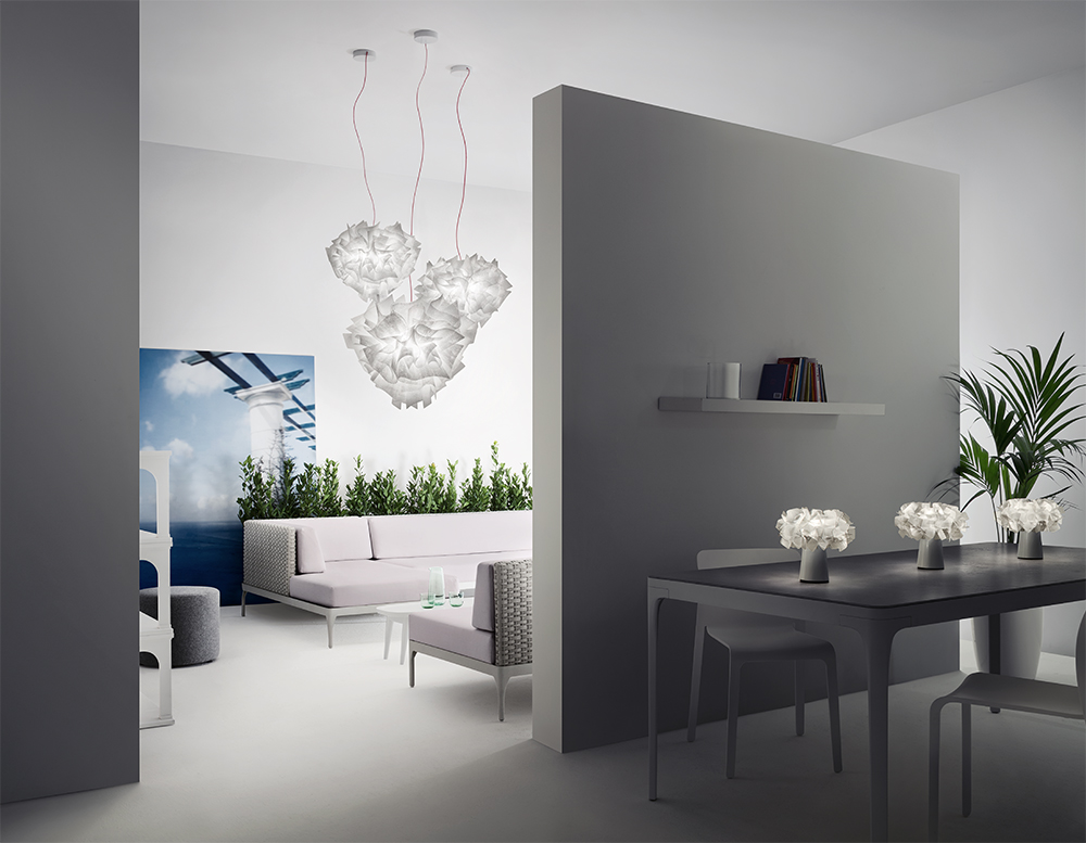 SLAMP lampe à suspension VELI SUSPENSION LARGE COUTURE