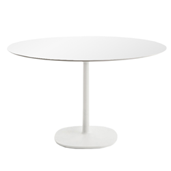 KARTELL table MULTIPLO avec plateau rond Ø 118 cm et grande base carrée