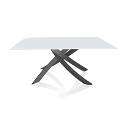 BONTEMPI CASA table avec structure anthracite ARTISTICO 20.13 160x90 cm