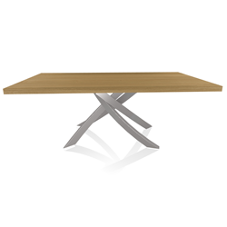 BONTEMPI CASA table avec structure gris clair ARTISTICO 20.01 200x106 cm