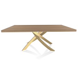 BONTEMPI CASA table avec structure or ARTISTICO 20.01 200x106 cm