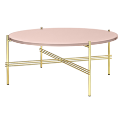 GUBI table basse ronde structure laiton TS Ø 80 x 35 cm