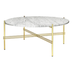 GUBI table basse ronde structure laiton TS Ø 80 x 35 cm