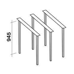 FALMEC kit de 3 extensions pour la hotte à îlot SPAZIO 180 cm