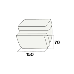 FALMEC courbe verticale rectangulaire KACL.386