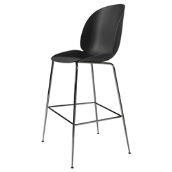 GUBI tabouret BEETLE BAR CHAIR base chrome noir