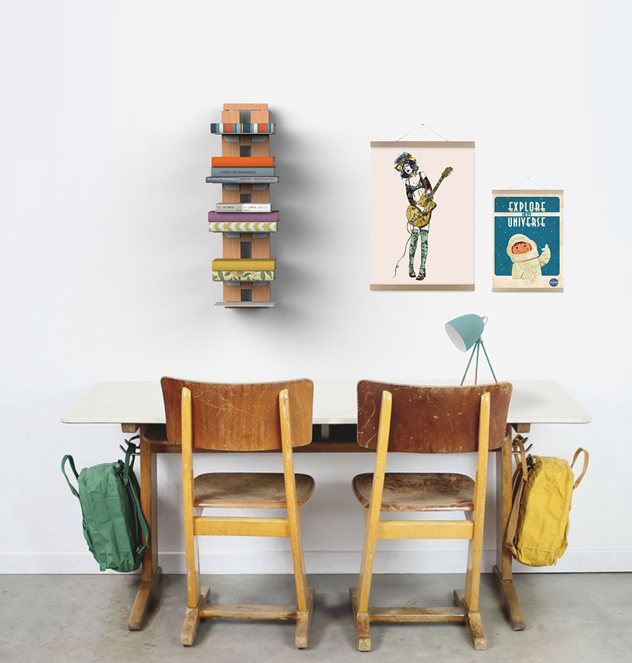 LE ZIE DI MILANO bibliothèque murale ZIA ORTENSIA