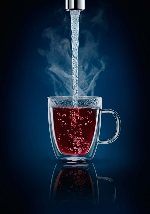 GROHE mitigeur monocommande à "L" RED DUO avec chaudière pour eau bouillante instantanée