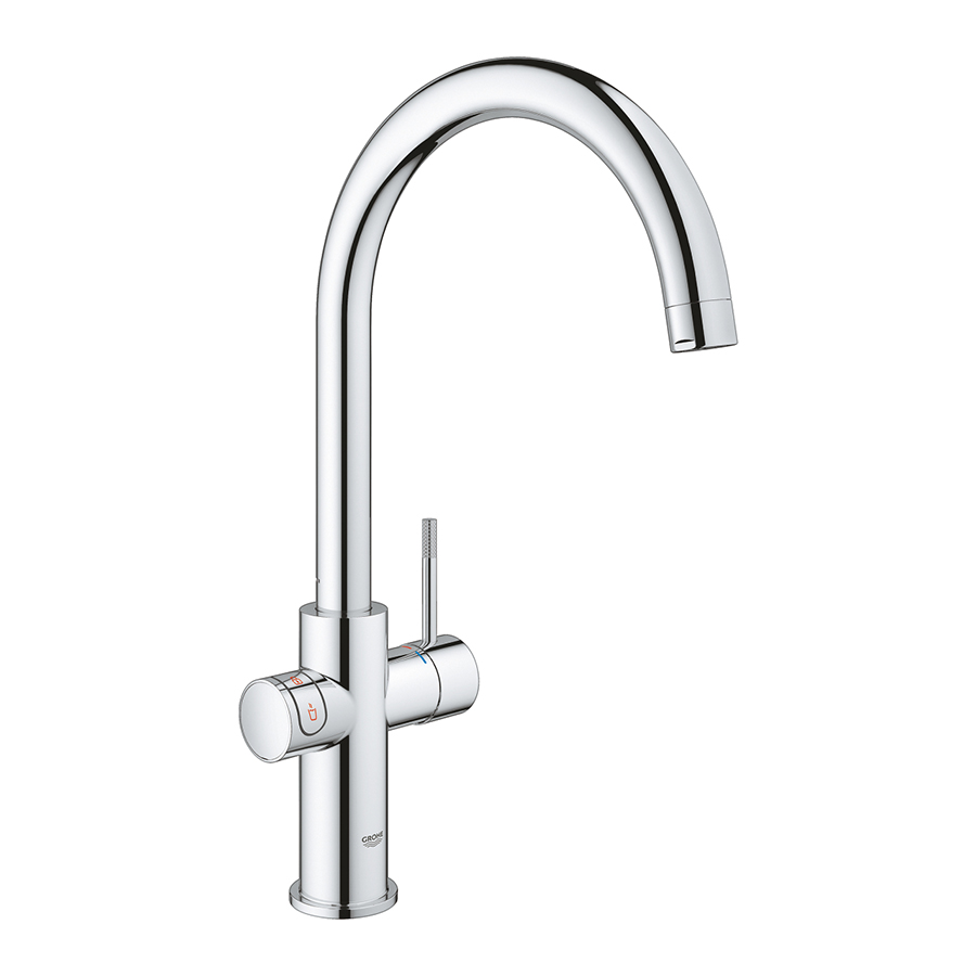 GROHE mitigeur monocommande à "C" RED DUO avec chaudière pour eau bouillante instantanée