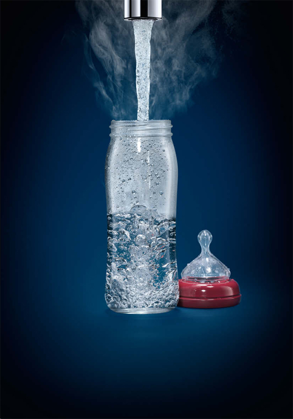 GROHE robinet distributeur simple à "C" RED MONO avec chaudière pour eau bouillante instantanée