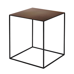 ZEUS table basse carré SLIM IRONY LOW TABLE 41 x 41 cm