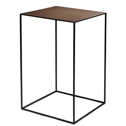 ZEUS table basse carré SLIM IRONY LOW TABLE 41 x 41 cm