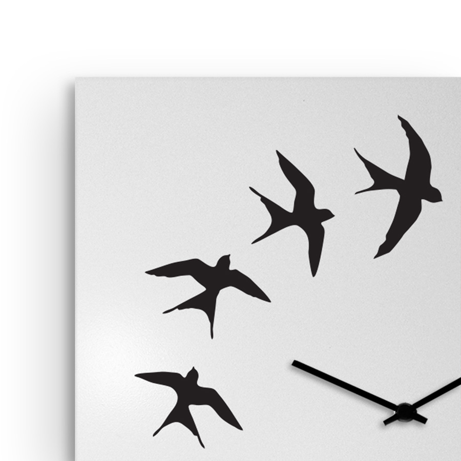 dESIGNoBJECT horloge murale BIRDS