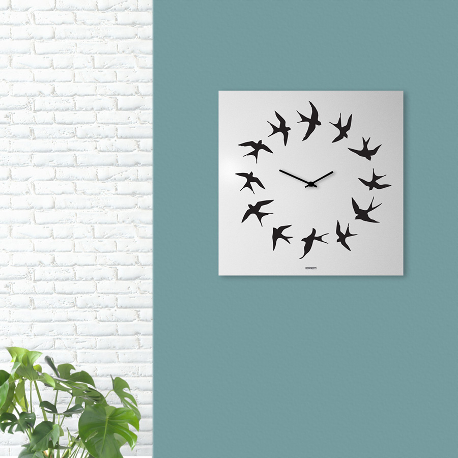 dESIGNoBJECT horloge murale BIRDS