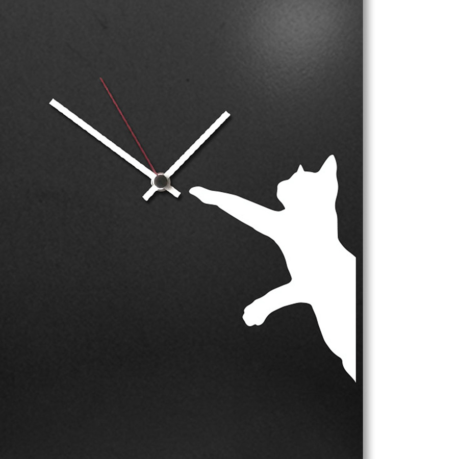 dESIGNoBJECT horloge murale CAT CLOCK