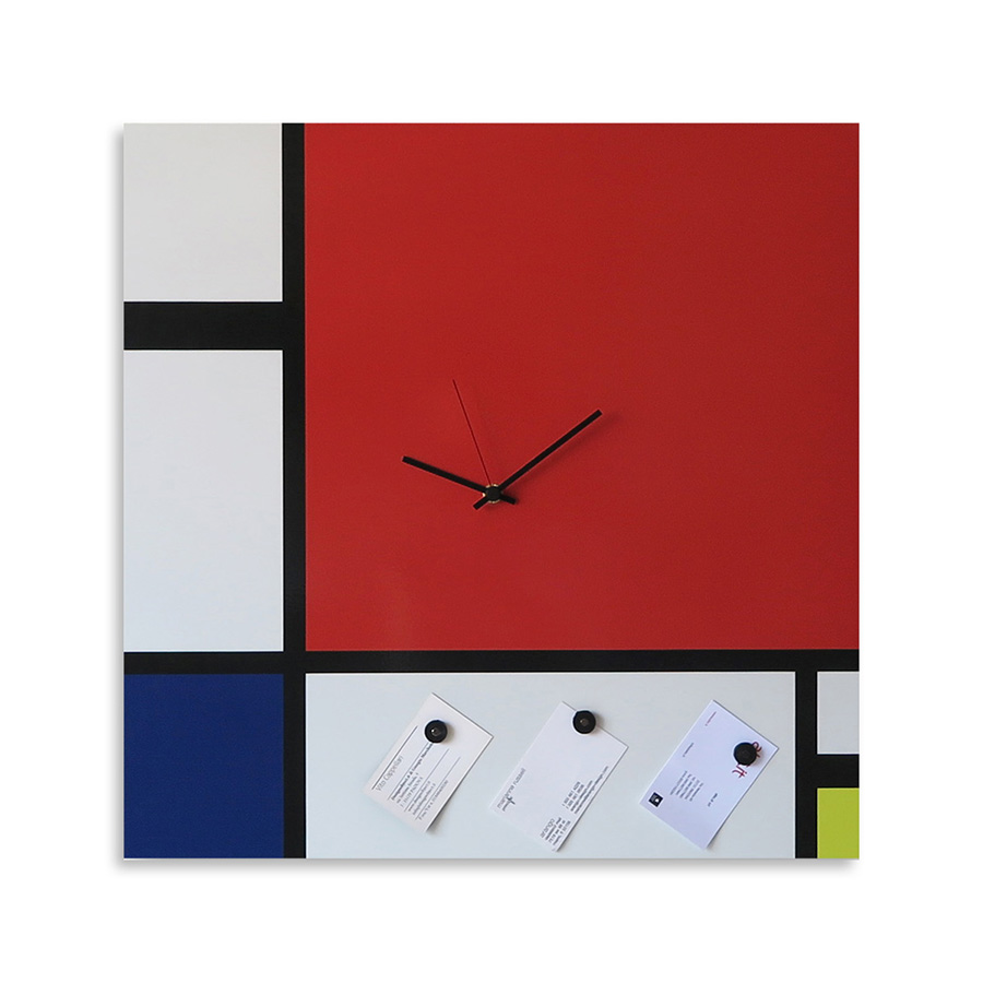 dESIGNoBJECT horloge murale MONDRIAN