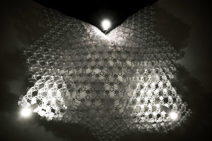 SLAMP lampe à suspension NUVEM composition de 2 modules blancs