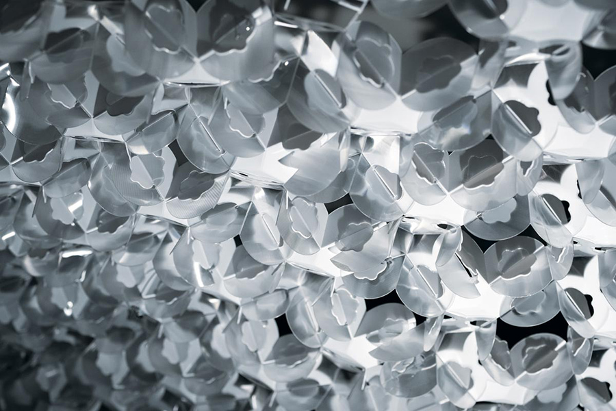 SLAMP lampe à suspension NUVEM composition de 2 modules blancs