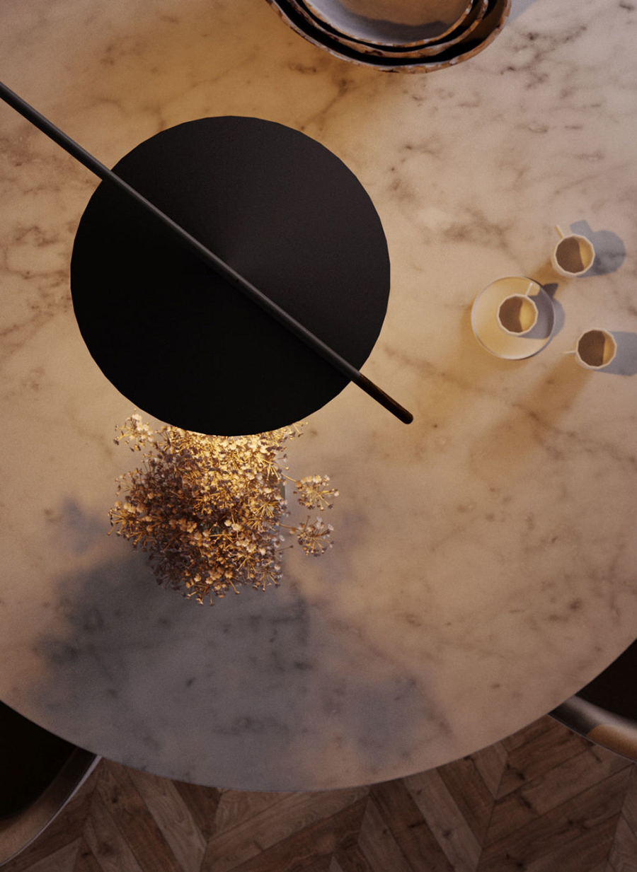 PENTA LIGHT lampe murale GLIFO avec le câble et touch dimmer