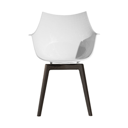 DRIADE fauteuil avec la base en bois MERIDIANA