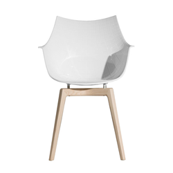 DRIADE fauteuil avec la base en bois MERIDIANA